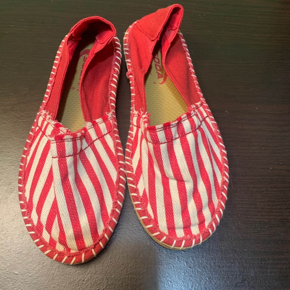 Red Slip ons women size 6.5